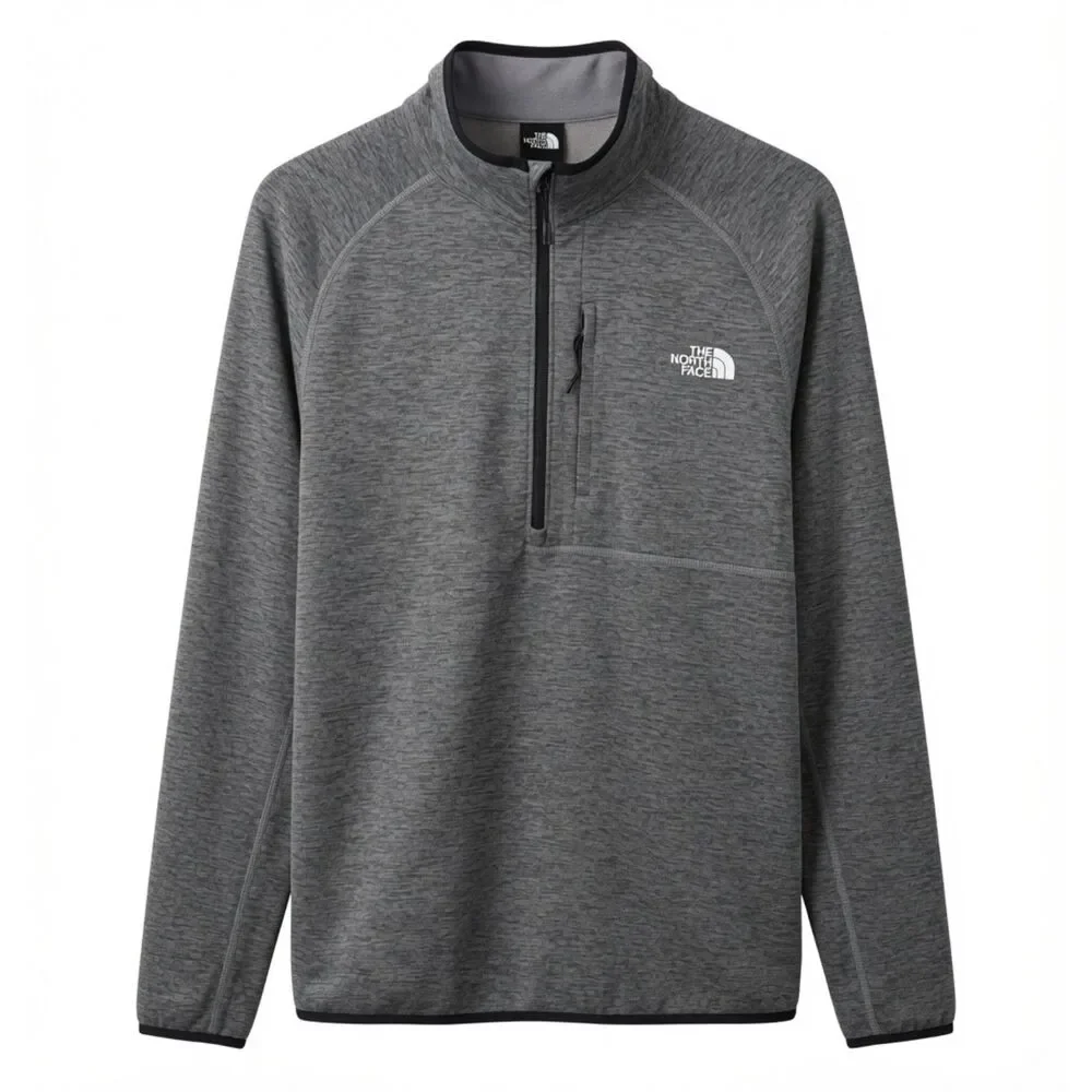 The North Face Canyonlands Pullover 1/2 Zip Fleece Sweatshirt Mens XXL Gray Flex